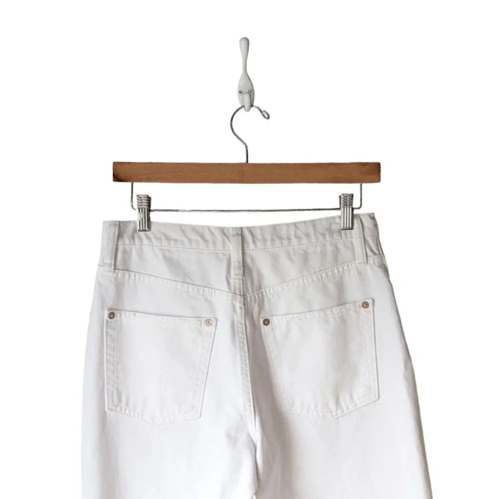 Free People We The Free Tapered‎ Baggy Boyfriend Jeans Chalk White sz 26